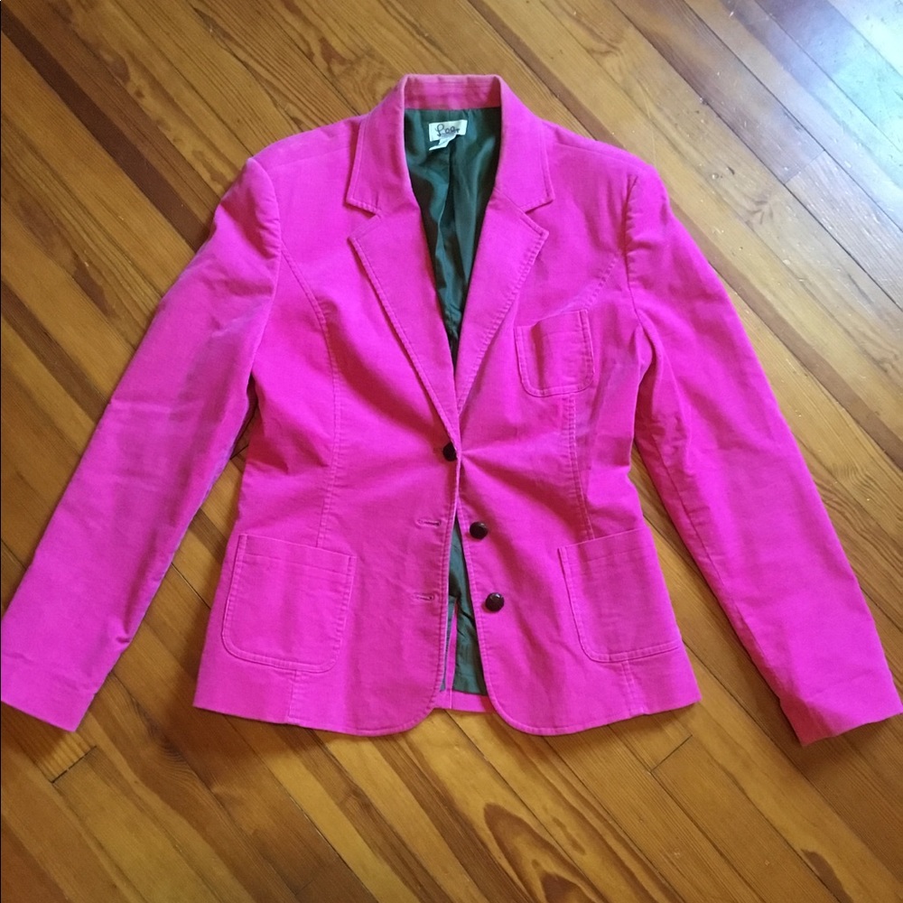 Lilly Pulitzer Pink Corduroy Vintage Blazer